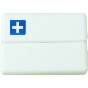 Cutie depozitare medicamente, 7 compartimente sigilate individual, pliabila, portabila, Flippy, Alb/Albastru-0