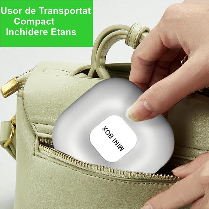 Cutie Depozitare Medicamente, Flippy, 4 Compartimente, Inchidere Etans, Portabila, Patrat, Alb/Gri, PP, 7.6x2.9x7.8 cm-1