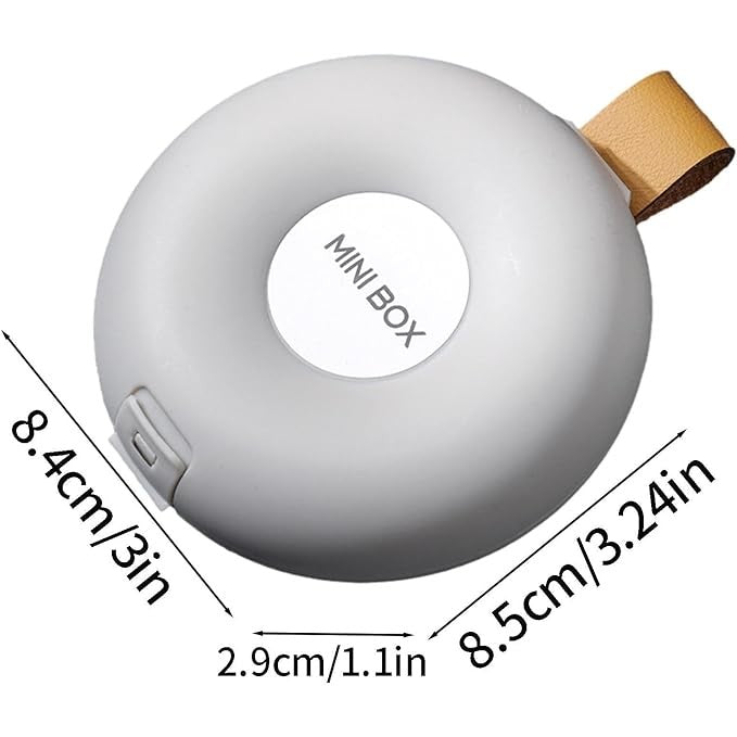 Cutie Depozitare Medicamente, Flippy, 6 Compartimente, Inchidere Etans, Portabila, Rotund, Alb/Gri, PP, 8.4x2.9x8.5 cm-4