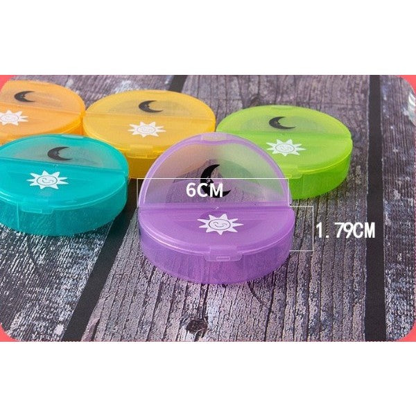 Cutie Depozitare Medicamente, Flippy, 7 Zile, 14 Compartimente, Cutie Suport, Recipiente Detasabile, Portabila, Multicolor, 17.5x11x9.5 cm-1
