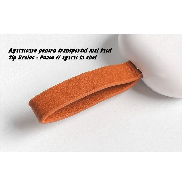 Cutie Depozitare Medicamente, Flippy, Portabila, 3 Compartimente, Tip Breloc, Plastic, Glisanta, Alb, 10.7x3.6x1.6 cm-1