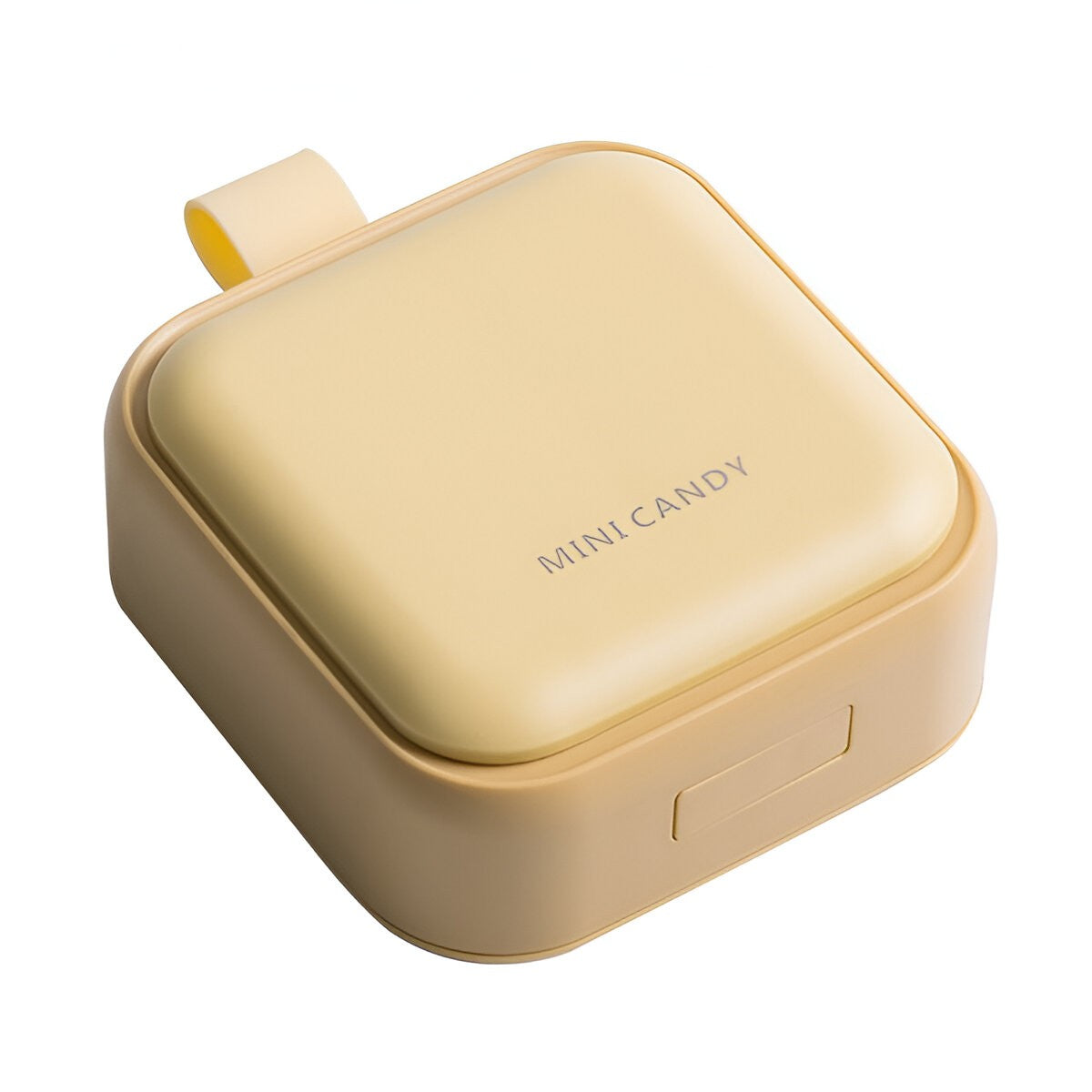 Cutie Depozitare Medicamente Mini, Flippy, 4 Compartimente, Inchidere Etans, Portabila, Patrat, Galben, PP, 7.5x7.5x3 cm-0