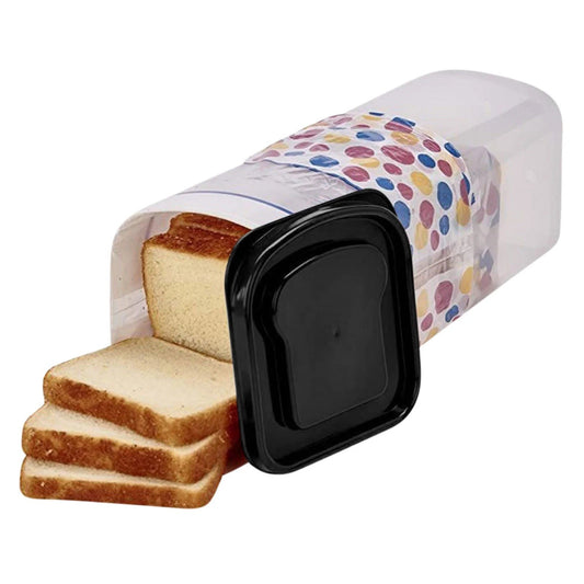 Cutie Depozitare Paine, Flippy, din Plastic, 34 x 13 cm, Pastreaza Prospetimea, Capac Negru-0