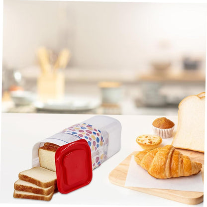 Cutie Depozitare Paine, Flippy, din Plastic, 34 x 13 cm, Pastreaza Prospetimea, Capac Rosu-4