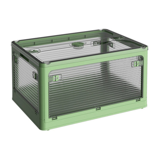 Cutie de depozitare pliabila, Flippy, Cu capac, 40 L, Plastic, 47x35x24.5 cm, Verde-0