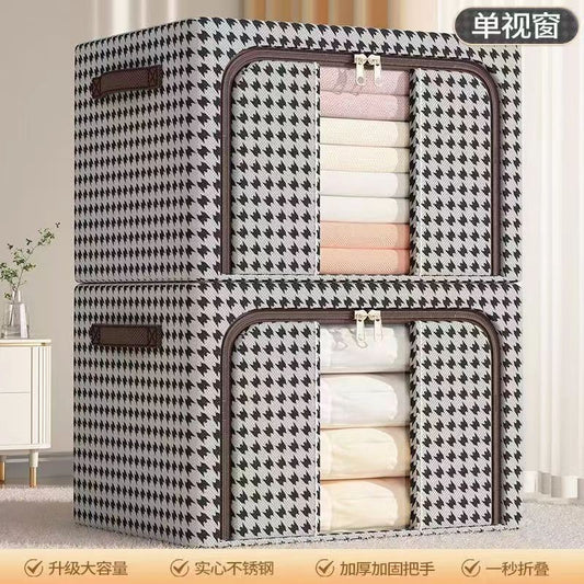 Cutie de Depozitare Pliabila, Flippy, Cu fermoar, 66 L, Textile, 50x40x33 cm, Design Zebra-0