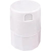Cutie Pastile Multifunctionala, Flippy, 4 in 1, Pahar Apa, Taiere, Sfaramare, Depozitare, Compact, ABS cu Lama din Inox, Alb, 8.7x6.2x4.1 cm-0