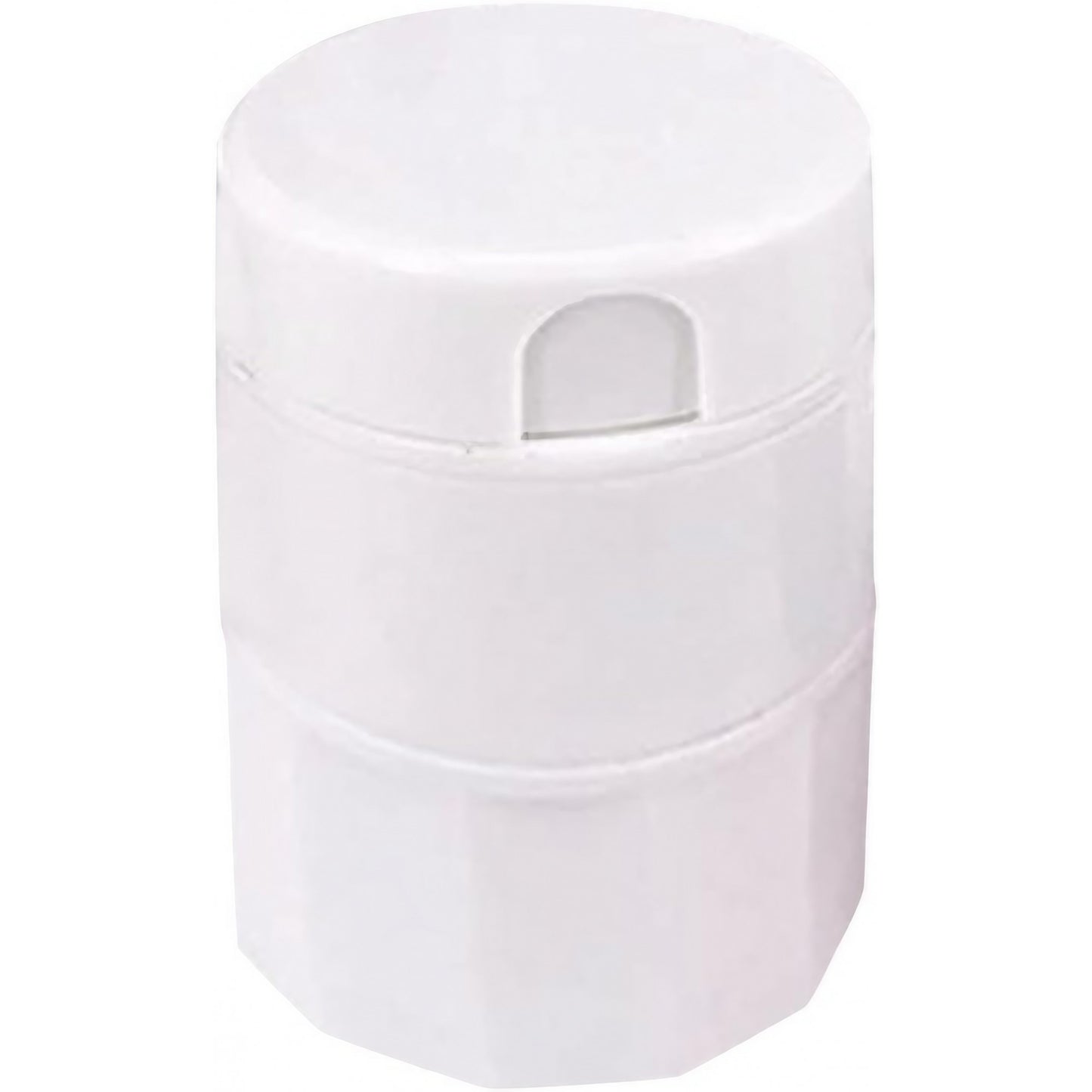 Cutie Pastile Multifunctionala, Flippy, 4 in 1, Pahar Apa, Taiere, Sfaramare, Depozitare, Compact, ABS cu Lama din Inox, Alb, 8.7x6.2x4.1 cm-0