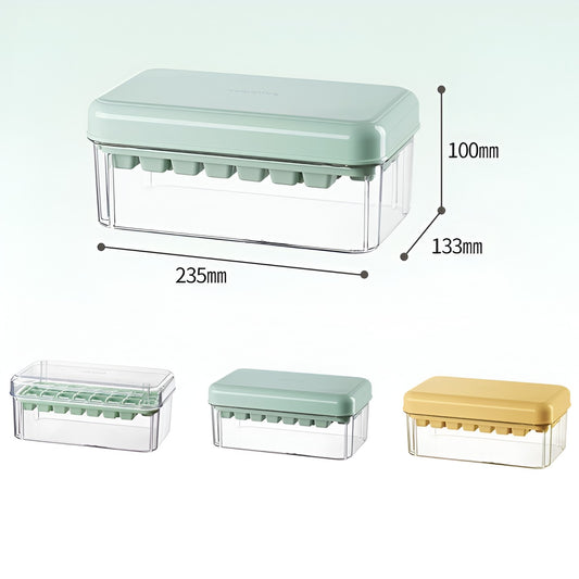 Set Cutie pentru Gheata, Flippy, Uz Casnic, Doua Tavite pentru Cuburi, Capac Etans, Lopata, 23.5x13.3x10 cm, Verde-1