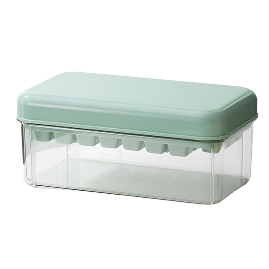 Set Cutie pentru Gheata, Flippy, Uz Casnic, Doua Tavite pentru Cuburi, Capac Etans, Lopata, 23.5x13.3x10 cm, Verde-0
