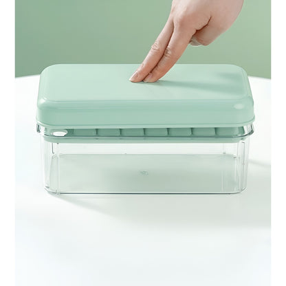 Set Cutie pentru Gheata, Flippy, Uz Casnic, 1 Tavita pentru Cuburi, Capac Etans, Lopata, 23.5x13.3x10 cm, Verde-6