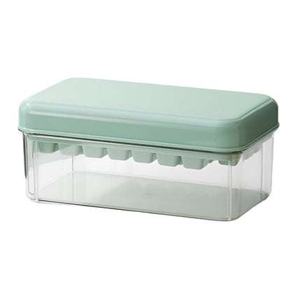 Set Cutie pentru Gheata, Flippy, Uz Casnic, 1 Tavita pentru Cuburi, Capac Etans, Lopata, 23.5x13.3x10 cm, Verde-0