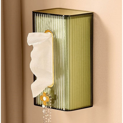 Cutie suport servetele eleganta Flippy, cu montare pe perete sau dulap, material plastic dur, 21.3 x 8.7 x 12 cm, verde-7