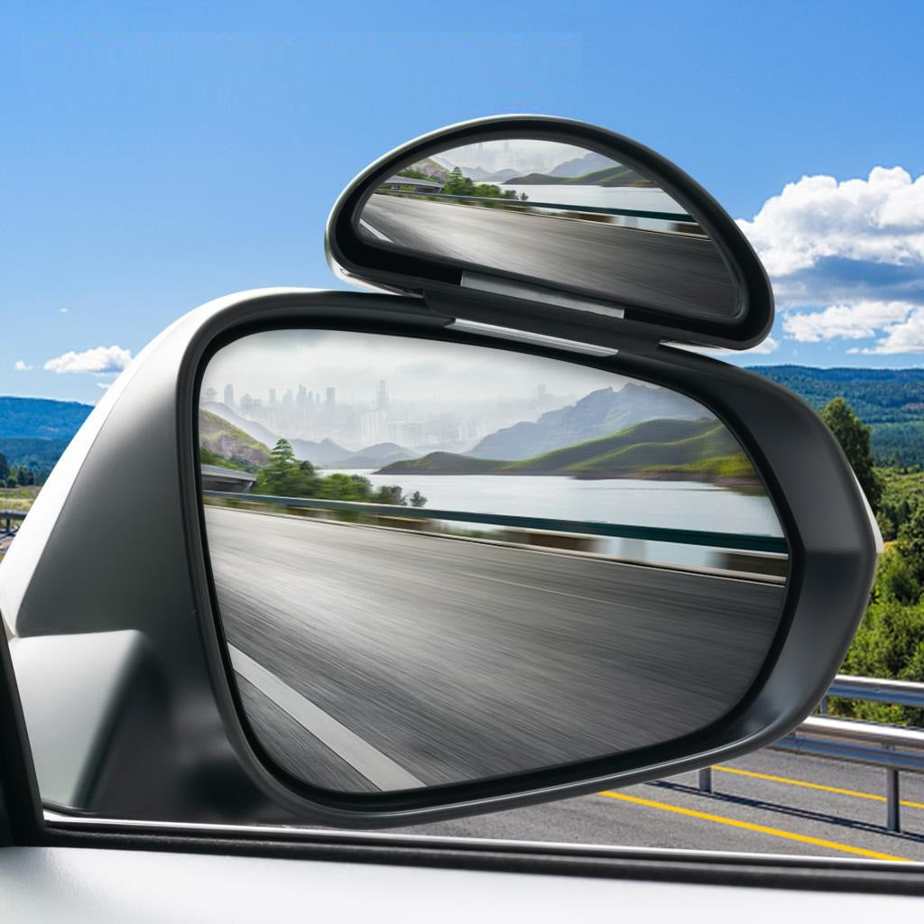 Oglinda suplimentara auto pentru "Unghi Mort", reglabila, cu prindere pe oglinda exterioara-0