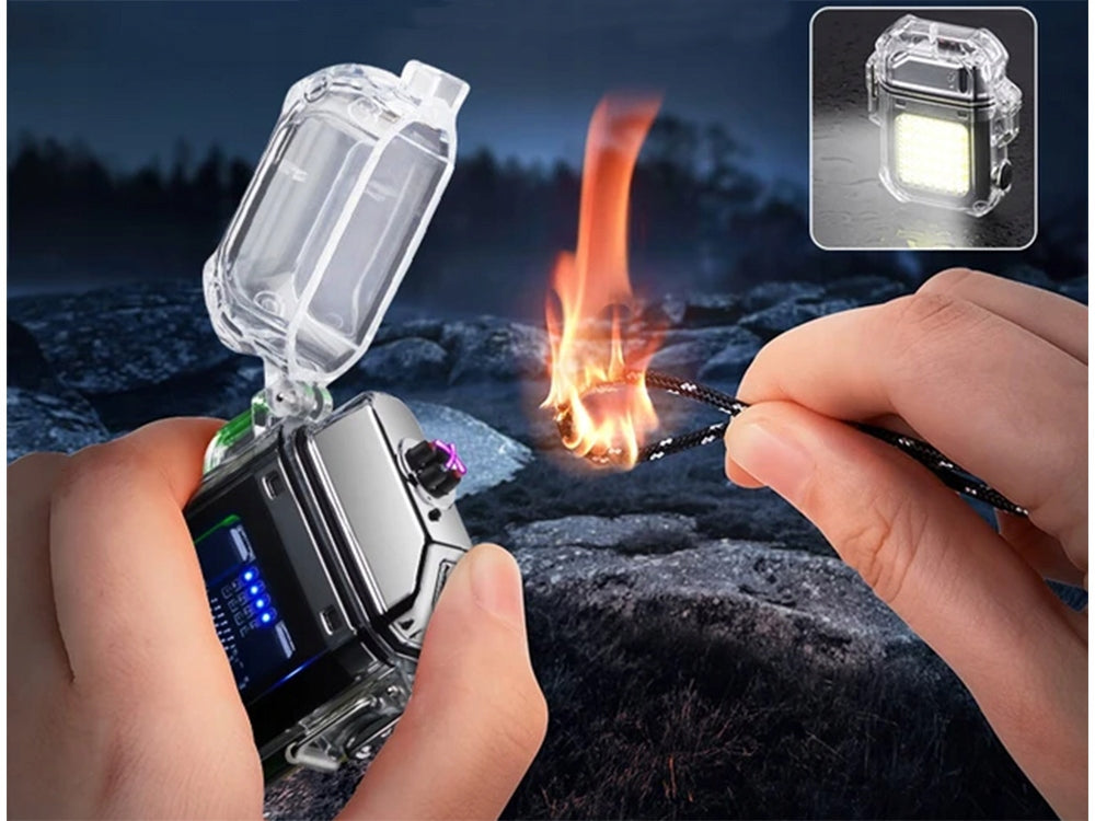Bricheta Electrica cu Plasma, Lumina LED pe 3 Moduri, Incarcare USB, Impermeabila