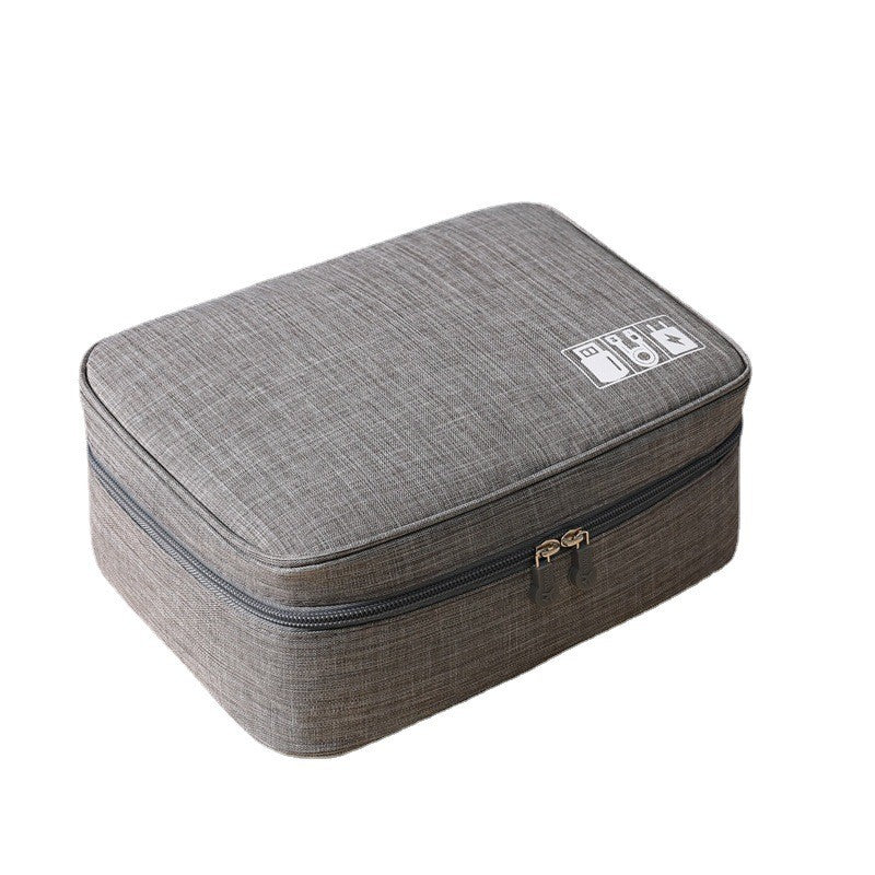 Geanta Organizatoare Flippy, Pentru Cabluri si Accesorii, Portabila, Impermeabila, 24,5 x 18 x10cm, Gri-1