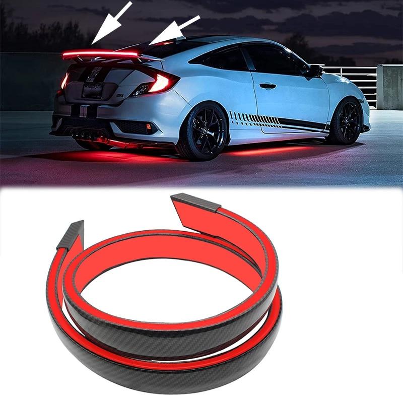Eleron auto cu lampa stop frana suplimentara pentru autoturisme, 12V, 120cm, Carbon-0