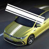 Sticker autoadeziv Tuning, model "Triple Stripes", dimensiune 125 x 22 cm, culoare Alba-0