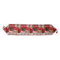 Decoratiune pentru Masa, Flippy, Model cu Merry Christmas, Tematica Craciun, Rosu Verde-0