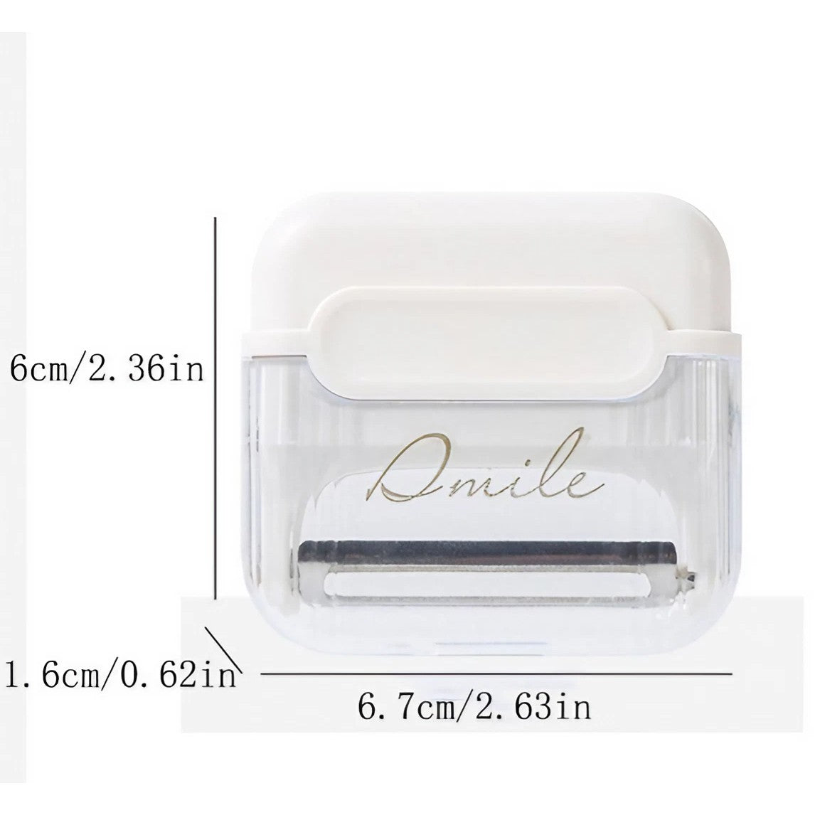 Decojitor/Curatator manual de legume si fructe, Flippy, portabil, cu magnet, doua lame, Inox, Alb, 6.7x6x1.6 cm-2