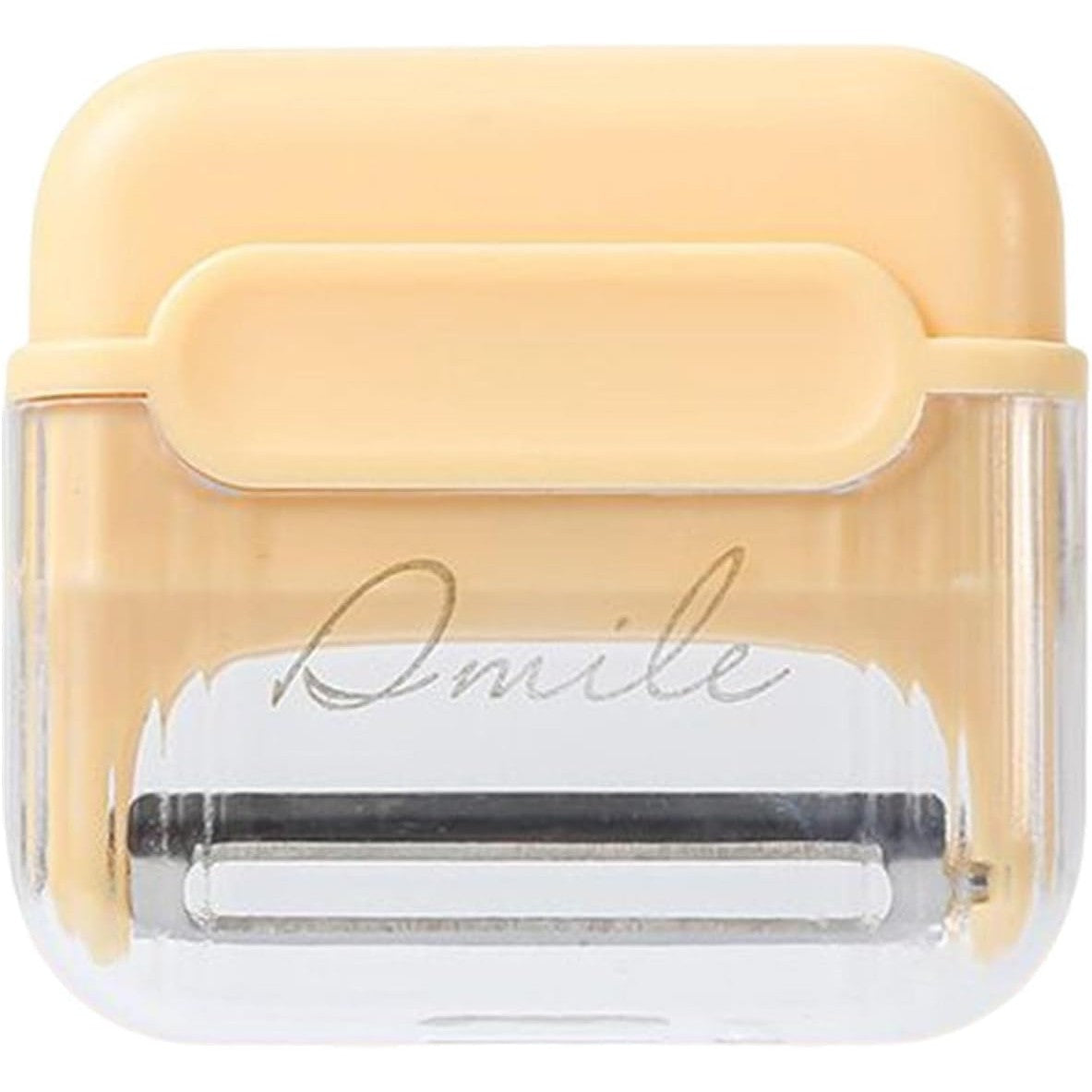 Decojitor/Curatator manual de legume si fructe, Flippy, portabil, cu magnet, doua lame, Inox, Galben, 6.7x6x1.6 cm-0