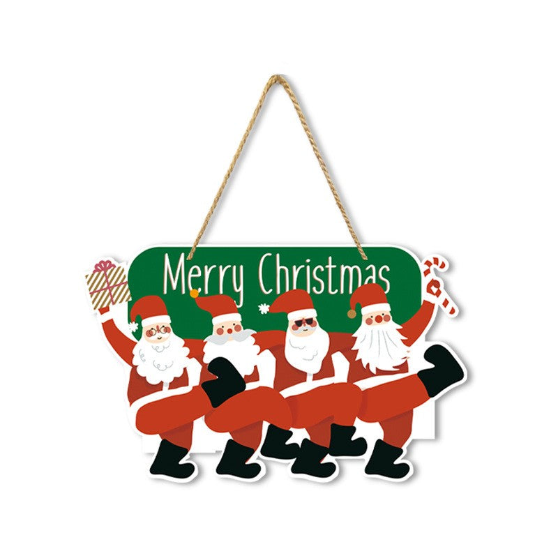 Decoratiune de Craciun pentru Brad, Flippy, Model Mos Craciun, Merry Christmas, pentru Usa sau Perete, Multicolor-0