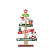 Decoratiune de Craciun din Lemn, Flippy, pentru Masa, Scris We Wish You A Merry Christmas, Model Bradut, 21.5x12.2x4 cm, Multicolor-0