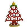 Decoratiune Craciun, Brad, Rosu, 10 cavitati cu ornamente, 20.5 cm x 28 cm, Lemn, Flippy-0
