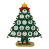 Decoratiune Craciun, Brad, Verde, 15 cavitati cu ornamente, 25.5 cm x 33 cm, Lemn, Flippy-0
