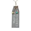 Decoratiune Craciun din lemn, Merry Christmas, Gri-0