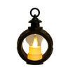 Decoratiune Craciun tip Felinare cu baterii, 13.5 x 9 cm,Lumanare cu lumina alb cald fara geam,baterii incluse,Negru-0