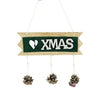 Decoratiune Craciun Xmas, cu conuri, 25x9 cm, verde/argintiu-0