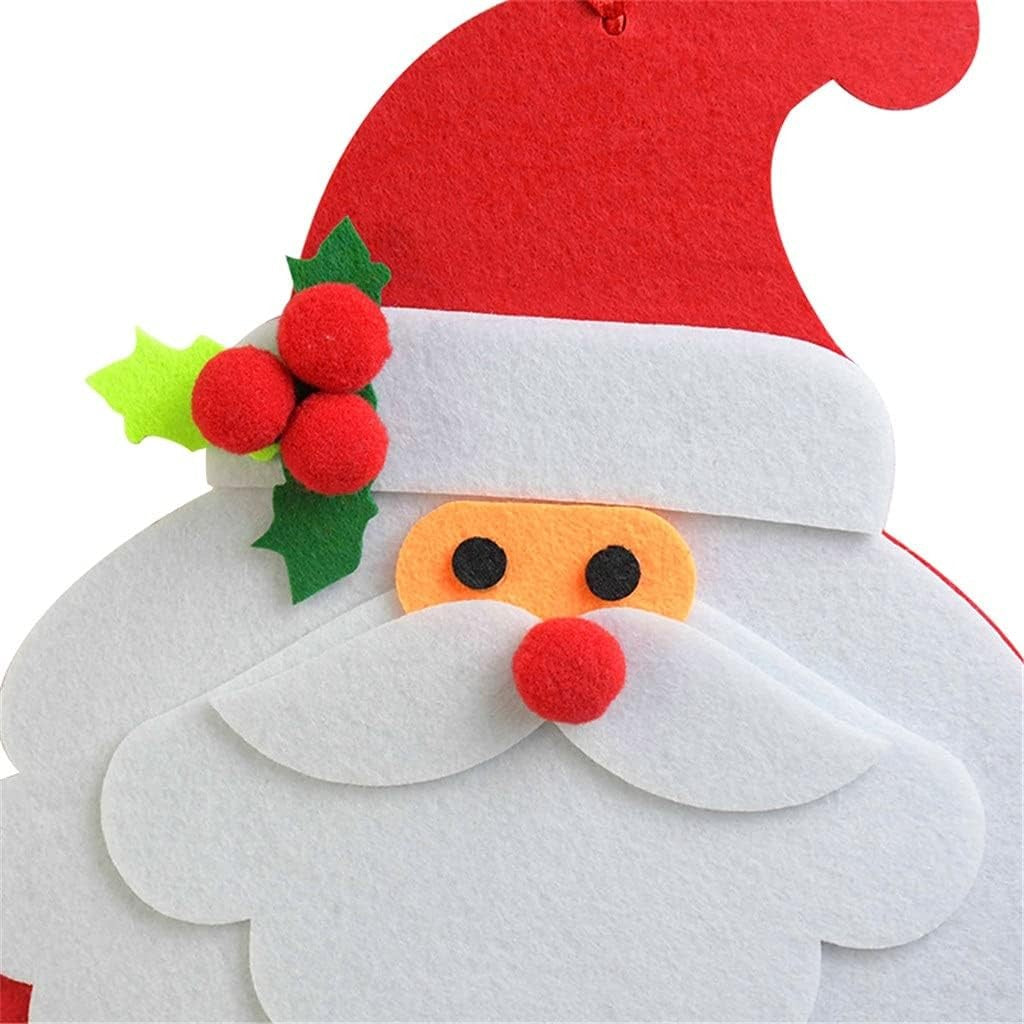 Decoratiune de Craciun Flippy, Advent calendar, numara zilele pana la Craciun, model Mos Craciun, material poliester, 37 x 22 cm, rosu-7
