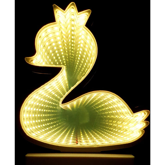 Decoratiune Luminoasa cu Baterii/USB Model Ratusca Alb Cald 17 cm-1