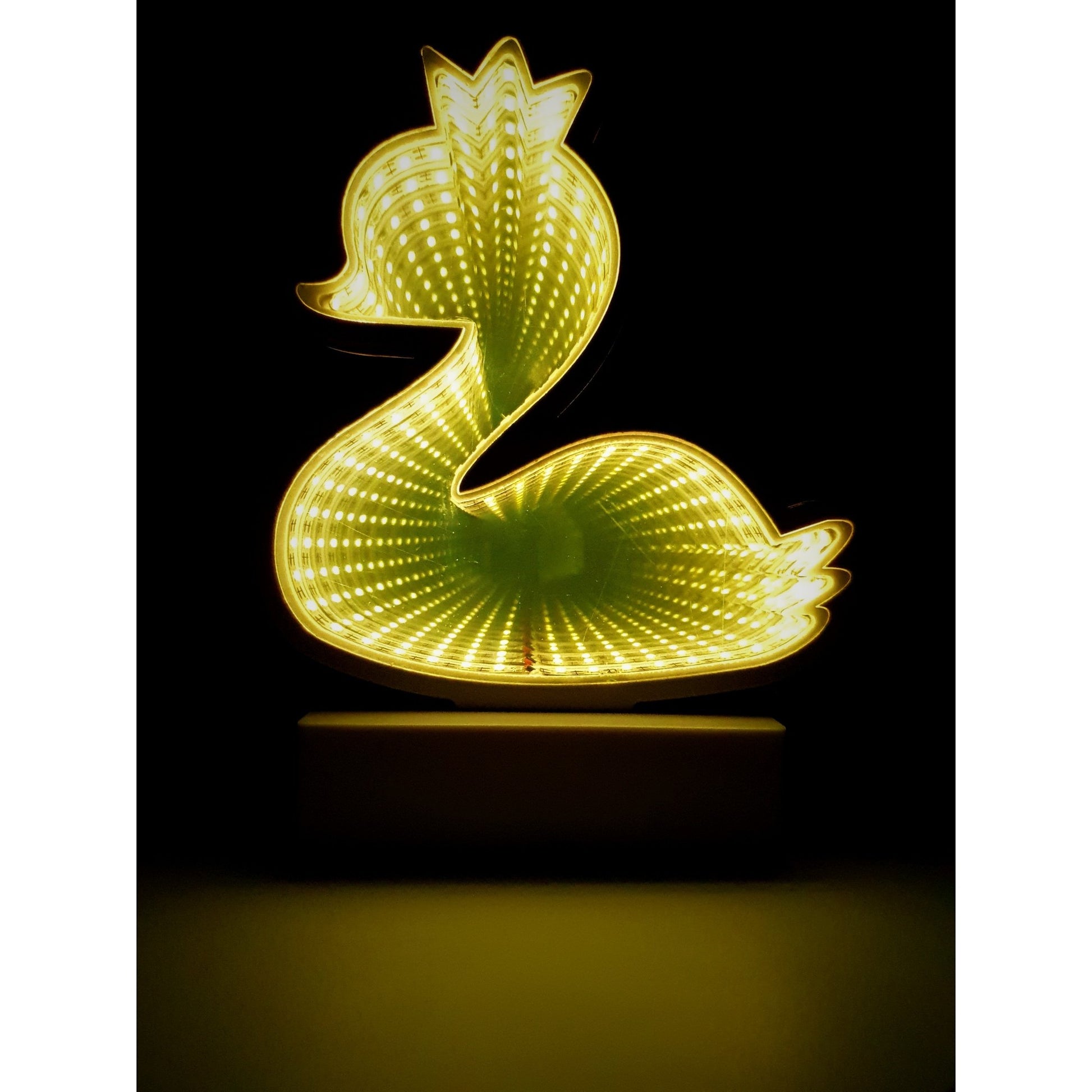 Decoratiune Luminoasa cu Baterii/USB Model Ratusca Alb Cald 17 cm-2