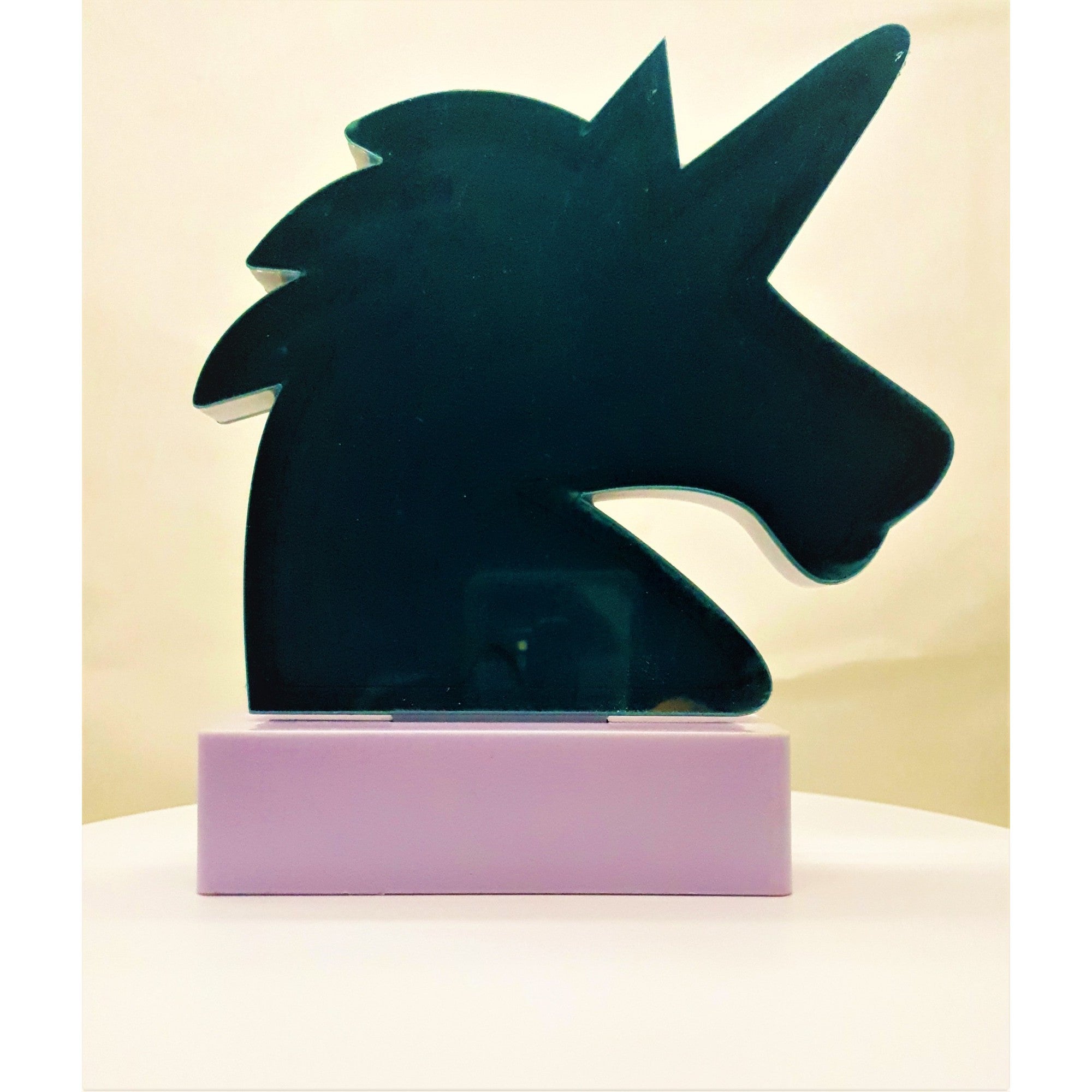 Decoratiune Luminoasa cu Baterii/USB Neon Model Unicorn Alb Rece 20 cm-3