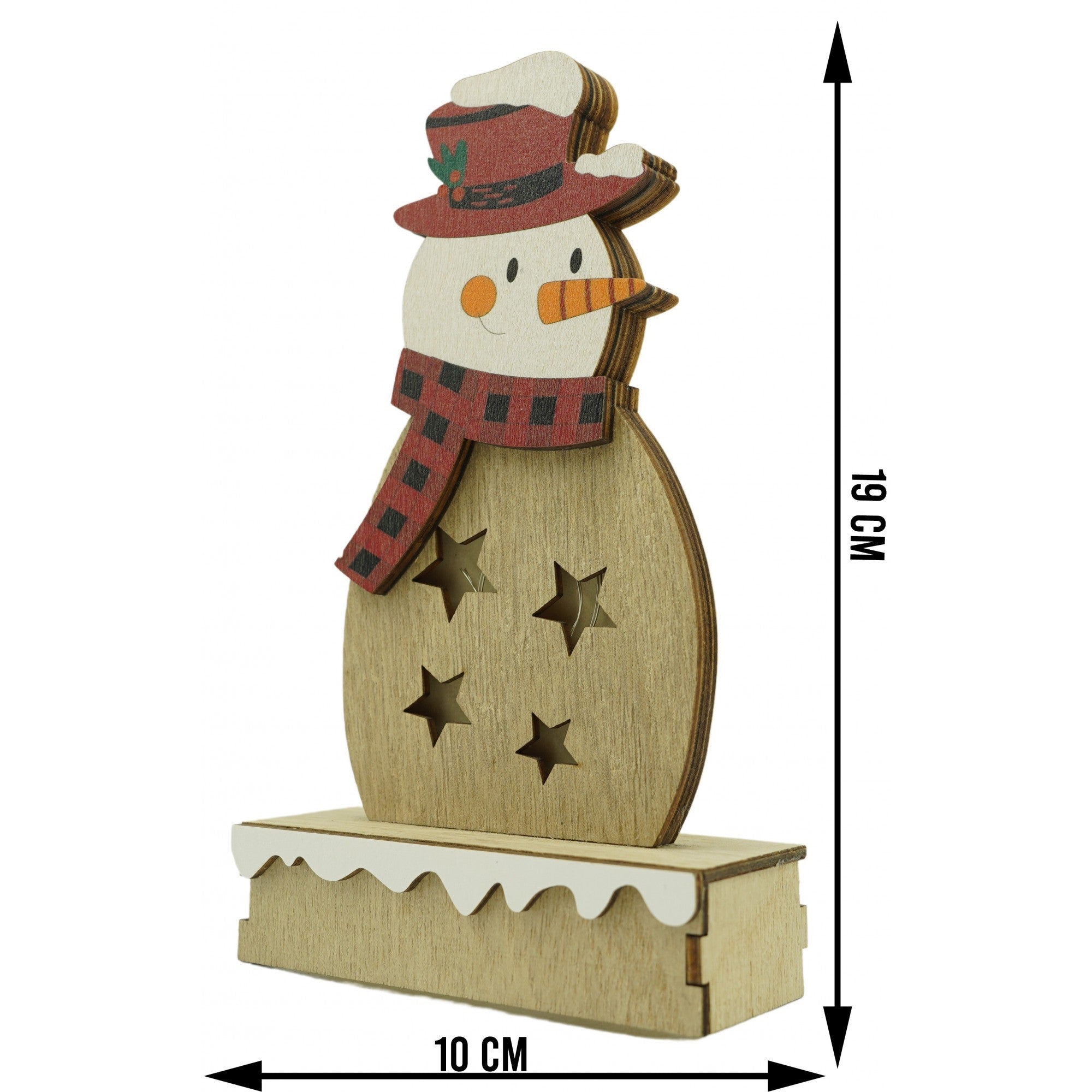 Decoratiune luminoasa, Flippy, Om de zapada, maro, lungime: 10 cm, latime: 5 cm, inaltime: 19 cm, lemn, interior/exterior-5