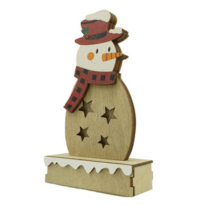 Decoratiune luminoasa, Flippy, Om de zapada, maro, lungime: 10 cm, latime: 5 cm, inaltime: 19 cm, lemn, interior/exterior-0