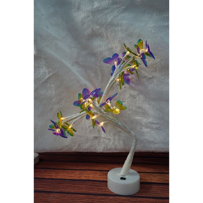 Decoratiune luminoasa, Flippy, Tip copac cu fluturi, cu baterii/USB-5