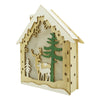 Decoratiune luminoasa, model de  Casa cu Reni, maro, lungime: 18 cm, latime: 5 cm, inaltime: 21 cm, lemn, interior/exterior-0