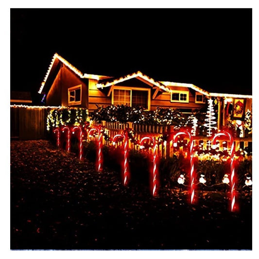 Decoratiune luminoasa pentru Craciun, Acadele, pentru exterior, incarcare solara, 28 cm-1