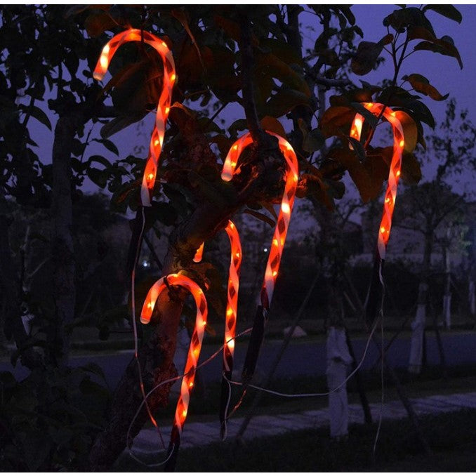 Decoratiune luminoasa pentru Craciun, Acadele, pentru exterior, incarcare solara, 28 cm-4