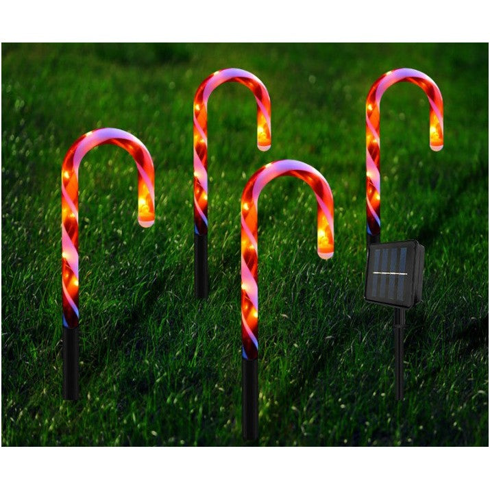 Decoratiune luminoasa pentru Craciun, Acadele, pentru exterior, incarcare solara, 28 cm-5