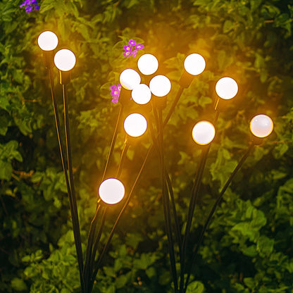 Decoratiune pentru gradina cu incarcare solara, 6 bulbi, alb cald-1