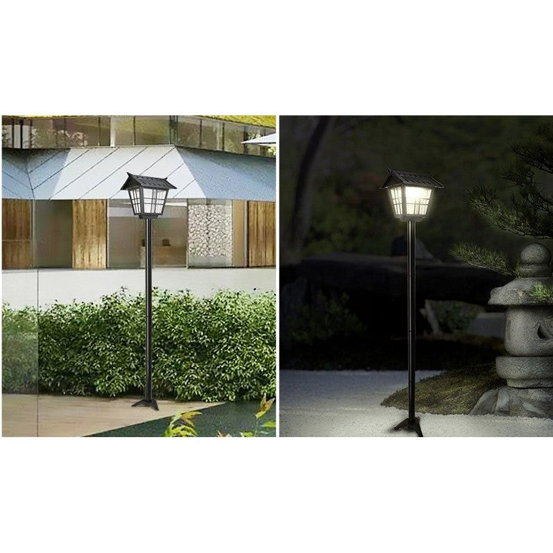 Lampa solara de tip stalp pentru gradina, Flippy, Alb Rece-1