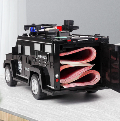 Pusculita Electronica Inteligenta pentru Copii - Masina de Politie, Cifru si Amprenta