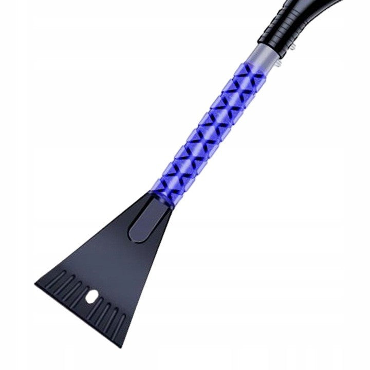 Perie de Zapada cu Racleta pentru Masina, Flippy, Multifunctionala, Demontabila, cu Maner Antiderapant, Aluminiu, Plastic, Fragmentarea Ghetii de pe Parbriz, Solutia pentru Iarna, pentru Dezghetare, 68x24x11.1 cm, Albastru-5