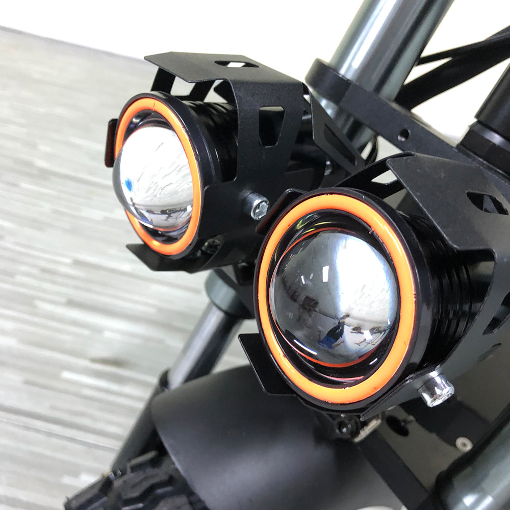 Proiector LED cu Lupa, Angel Eye ALB si Devil Eye RED, alimentare 12V, pentru Off-Road, ATV, SSV, UTV-3