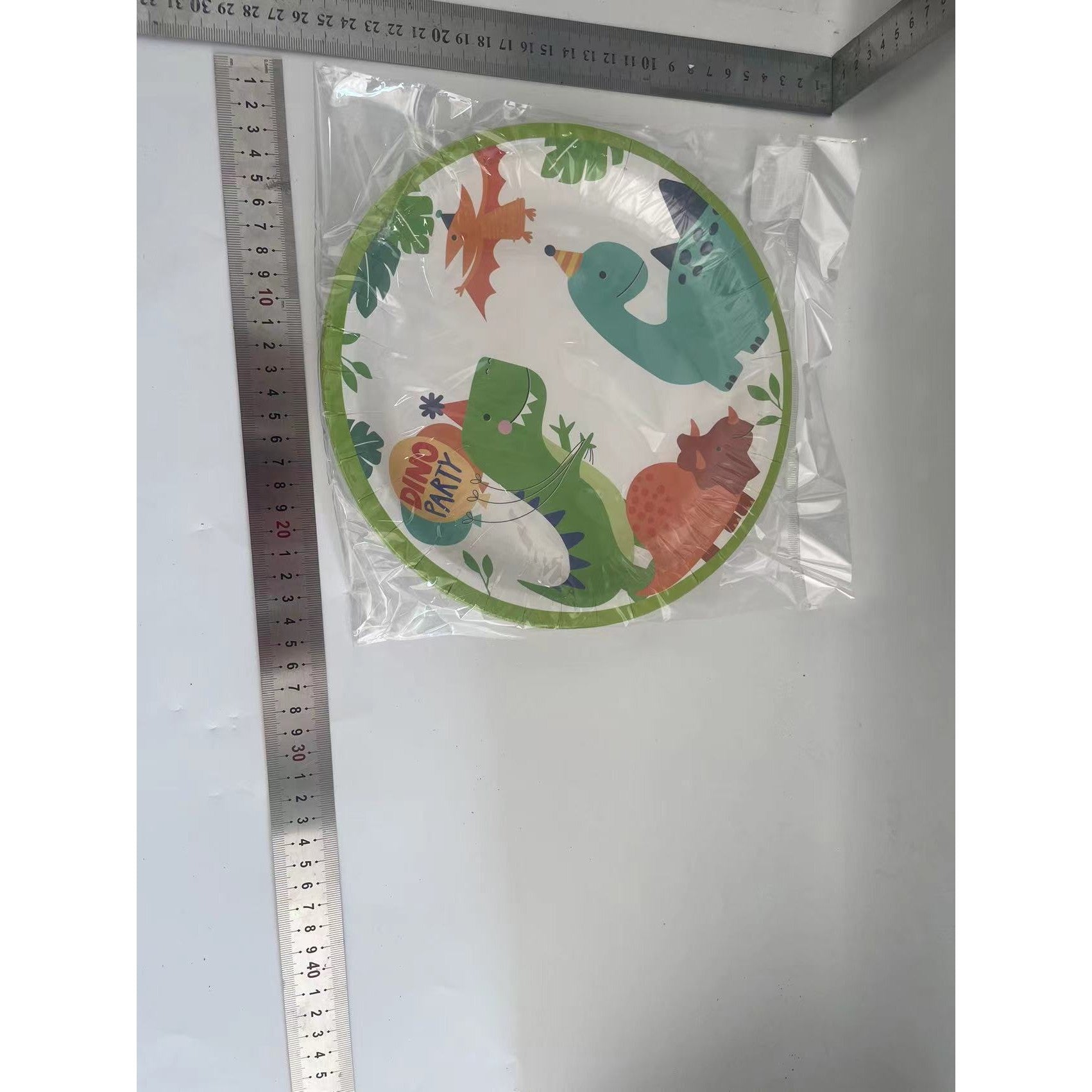 Set 10 Farfurii de Carton, Flippy, 23 cm, Tematica Aniversare, Model Dinozauri, Multicolor-1
