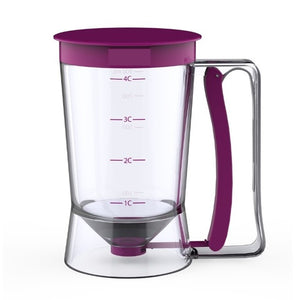 Dispenser de aluat pentru prajituri Flippy, Batter Dispenser, din plastic, maner cu arc, 900 ml, usor de manipulat si utilizat, Mov-0